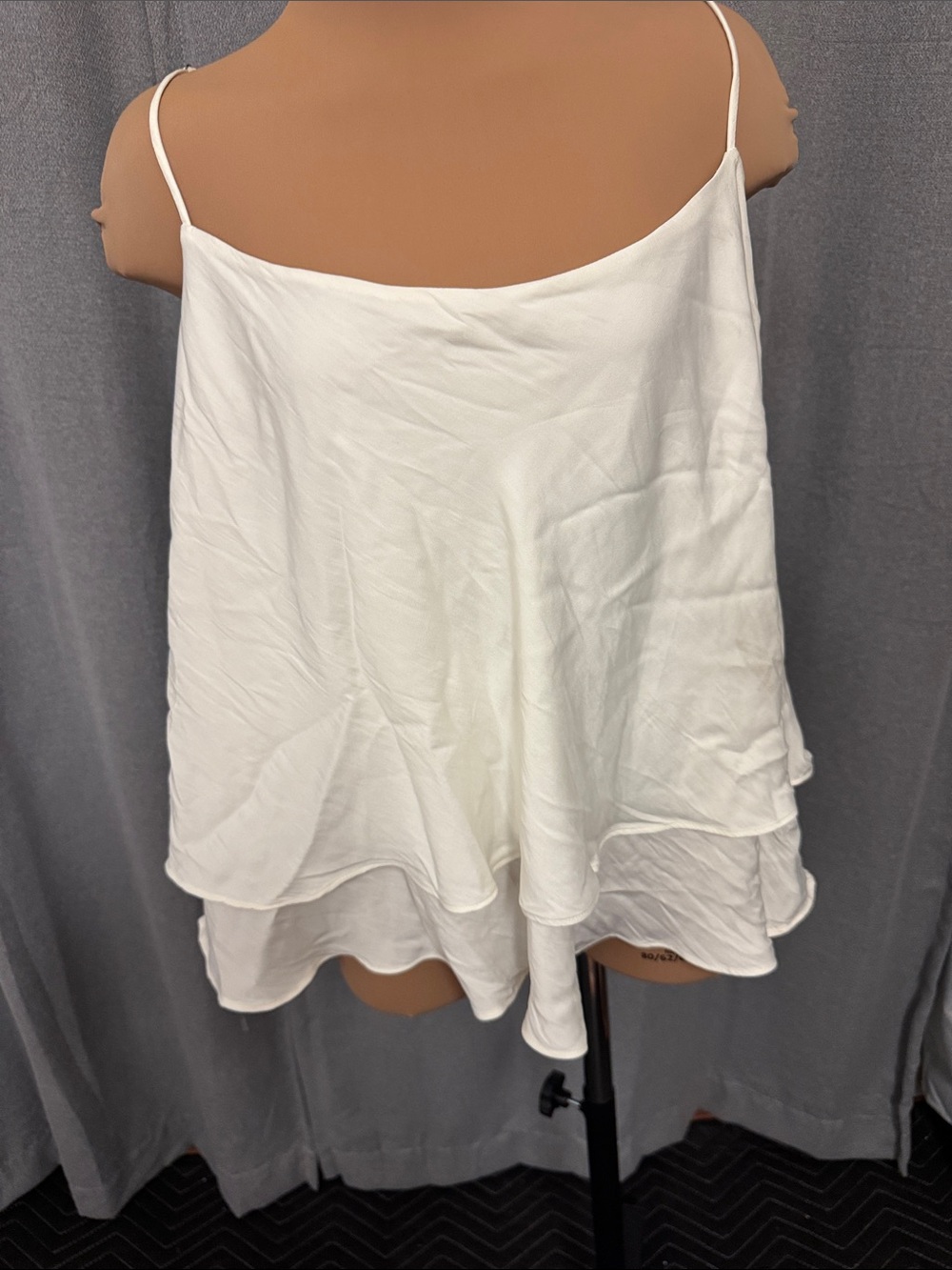 nine britton White Layered Spaghetti Strap Camisole Top